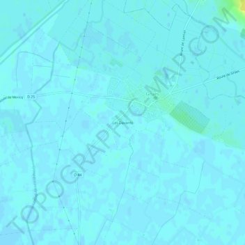 Topografische Karte Les Davants, Höhe, Relief