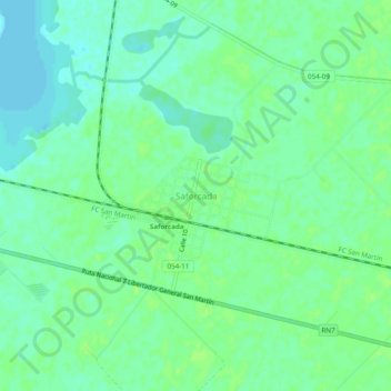 Topografische Karte Saforcada, Höhe, Relief