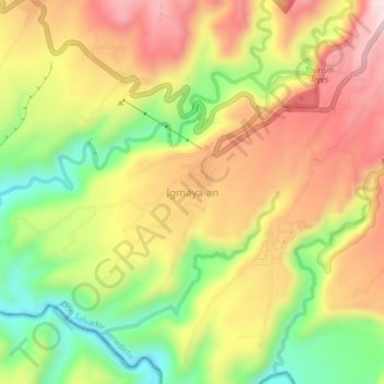Topografische Karte Igmaya-an, Höhe, Relief
