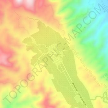 Topografische Karte Tag-ugpo, Höhe, Relief