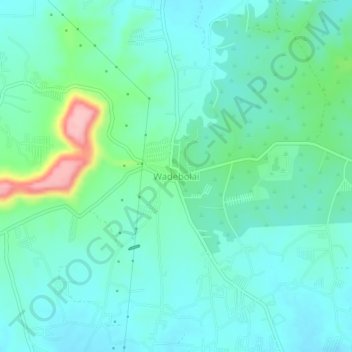 Topografische Karte Wadebolai, Höhe, Relief