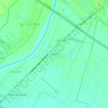 Topografische Karte Simbila, Höhe, Relief