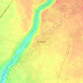 Topografische Karte Ihiagwa, Höhe, Relief