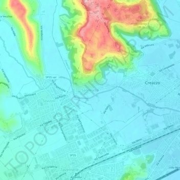 Topografische Karte San Marco, Höhe, Relief