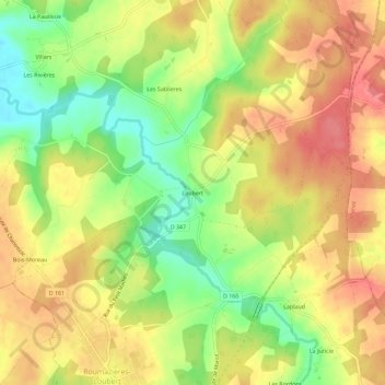 Topografische Karte Loubert, Höhe, Relief