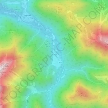 Topografische Karte Langau, Höhe, Relief