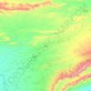 Topografische Karte Karak, Höhe, Relief
