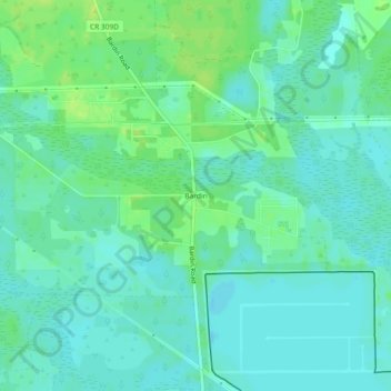 Topografische Karte Bardin, Höhe, Relief