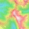 Topografische Karte Dragons Teeth, Höhe, Relief
