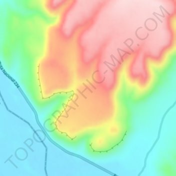 Topografische Karte Collón Curá, Höhe, Relief