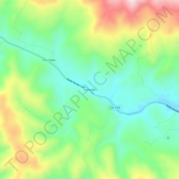Topografische Karte Yorkville, Höhe, Relief