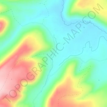 Topografische Karte Big Creek Ranch, Höhe, Relief