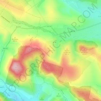 Topografische Karte Sărata, Höhe, Relief