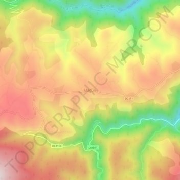 Topografische Karte Măguri, Höhe, Relief