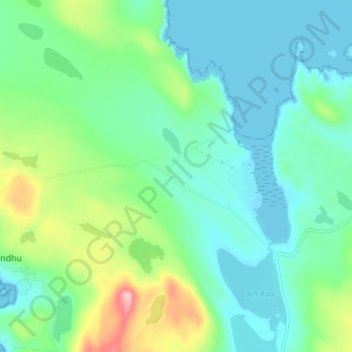 Topografische Karte Achnahaird, Höhe, Relief