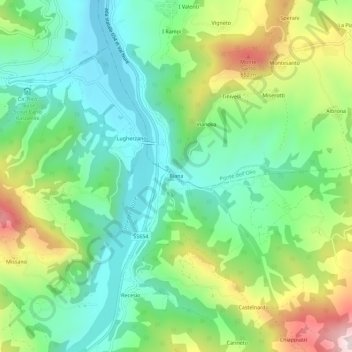 Topografische Karte Biana, Höhe, Relief
