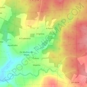 Topografische Karte Cabo da Ribeira, Höhe, Relief