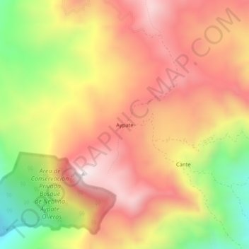 Topografische Karte Aypate, Höhe, Relief