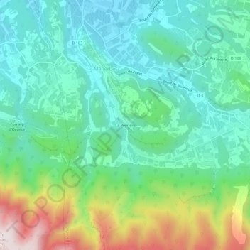 Topografische Karte La Peyriere, Höhe, Relief