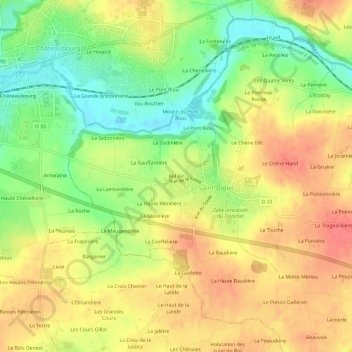 Topografische Karte Bel Air, Höhe, Relief
