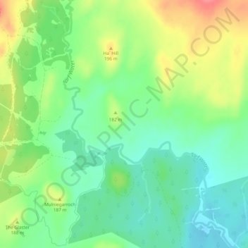 Topografische Karte Belgaverie, Höhe, Relief