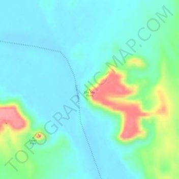 Topografische Karte One Tree Point, Höhe, Relief