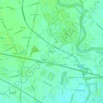 Topografische Karte Marchesi, Höhe, Relief