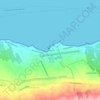 Topografische Karte Cachorro, Höhe, Relief