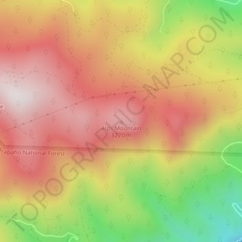 Topografische Karte Alps Mountain, Höhe, Relief