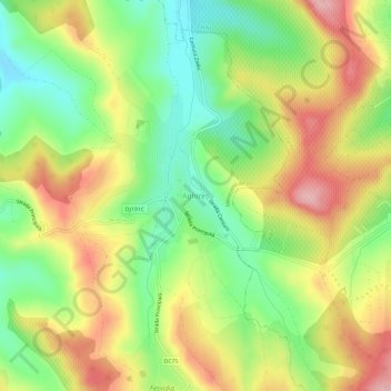 Topografische Karte Aghireș, Höhe, Relief