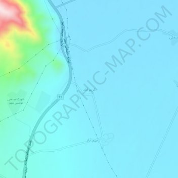 Topografische Karte کریم آباد, Höhe, Relief