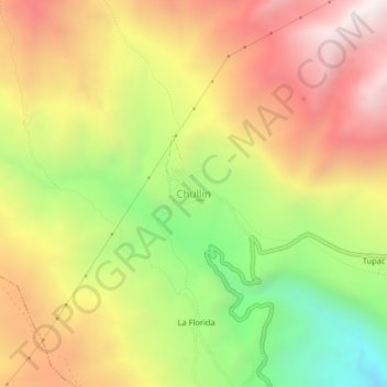 Topografische Karte Chullin, Höhe, Relief