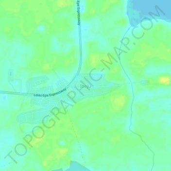 Topografische Karte Ibeju, Höhe, Relief