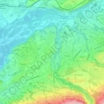 Topografische Karte Farra, Höhe, Relief
