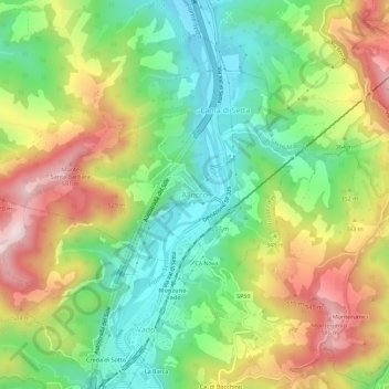 Topografische Karte Allocco, Höhe, Relief