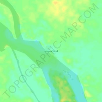 Topografische Karte Aliansa Topal, Höhe, Relief