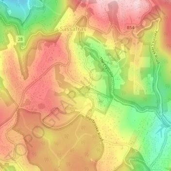 Topografische Karte Valima, Höhe, Relief