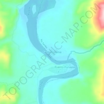 Topografische Karte Sarita Colonia, Höhe, Relief