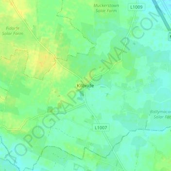 Topografische Karte Kilbride, Höhe, Relief