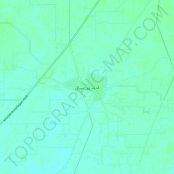 Topografische Karte Ahmadpur Sial, Höhe, Relief