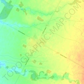 Topografische Karte Ripley, Höhe, Relief