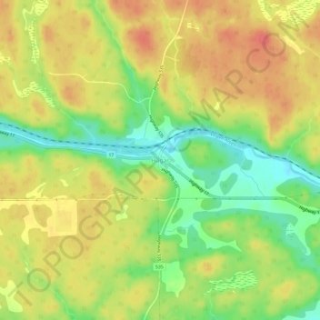 Topografische Karte Hagar, Höhe, Relief