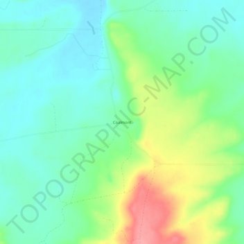 Topografische Karte Coalmont, Höhe, Relief