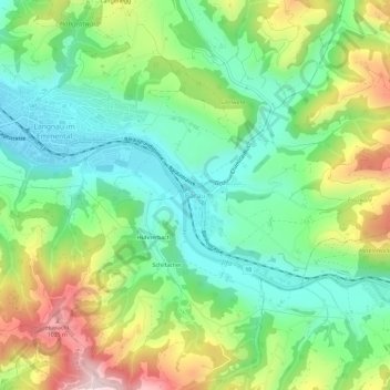 Topografische Karte Bärau, Höhe, Relief