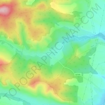 Topografische Karte Almașu Mic, Höhe, Relief