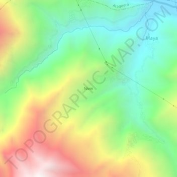 Topografische Karte Nivin, Höhe, Relief
