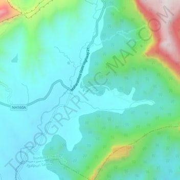 Topografische Karte Pahine, Höhe, Relief