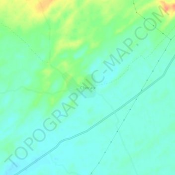 Topografische Karte Chorau, Höhe, Relief