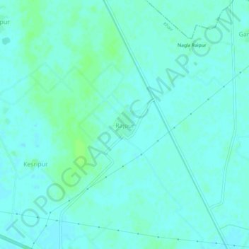 Topografische Karte Rajpur, Höhe, Relief