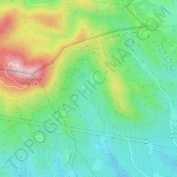 Topografische Karte Campells, Höhe, Relief